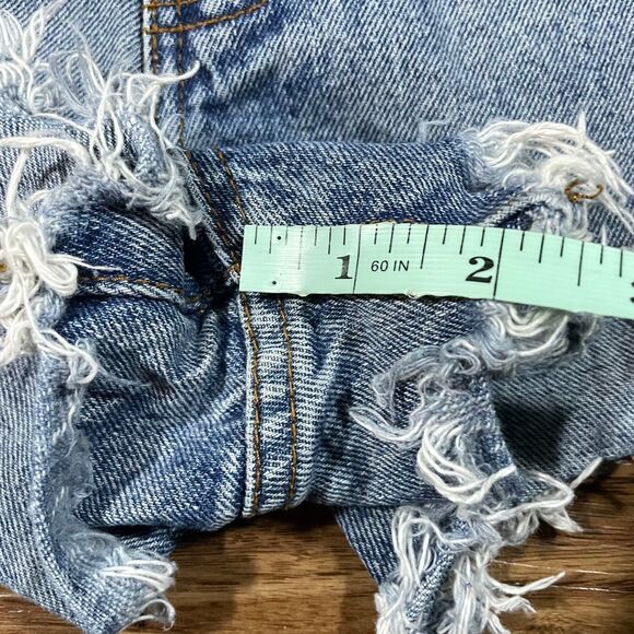 Mustard Seed Distressed Cut off Shorts Casual Blue Cotton Women's Size Small - Picture 4 of 7